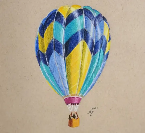 Heißluftballon Polychromos
